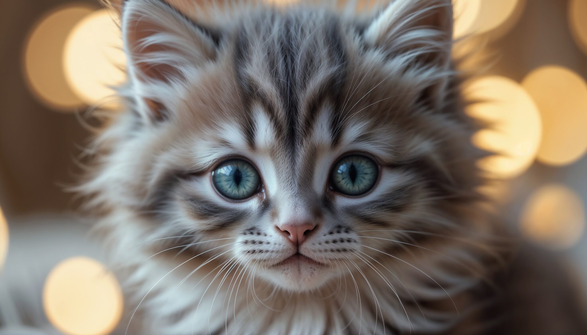 Adorable_fluffy_gray_and_white_kitten_with_big_green_eyes_close-up_ultra-realistic_4K_photo_soft_bokeh_background_high_detail_fur_cute_cat_wallpaper