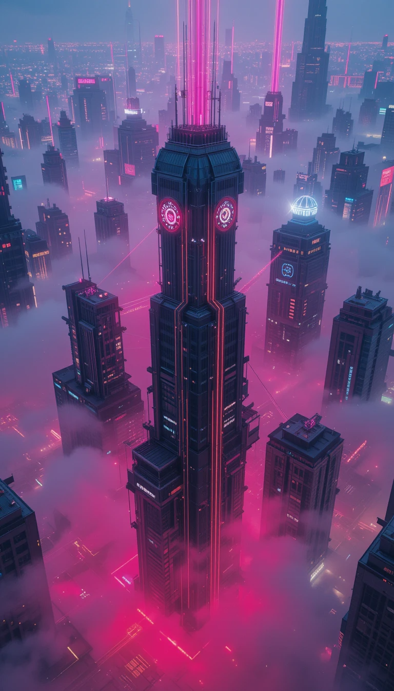 Aerial_View_Cyber_City_Neon_Skyscrapers_Foggy_Night_High_Tech_Future_mobile_phone_wallpaper_H