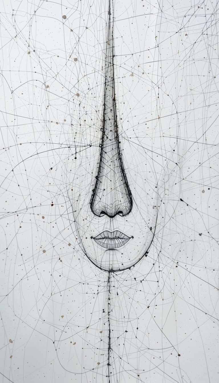 Black_White_Line_Art_Face_Abstract_Minimal_One_Line_Drawing_mobile_phone_wallpaper_HD