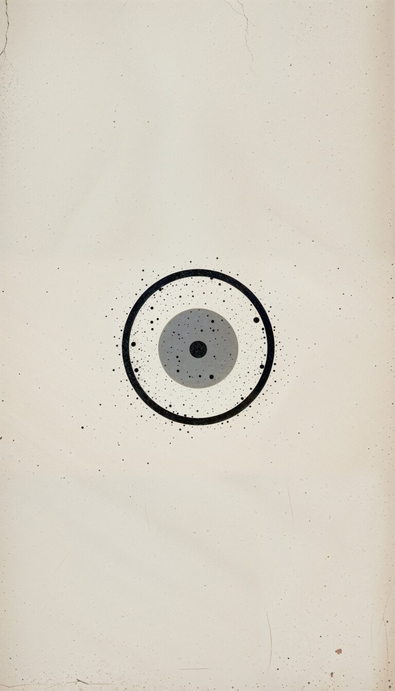 Centered_Outlined_Circle_Off_White_Background_Minimalist_Symbol_Art_mobile_phone_wallpaper_HD