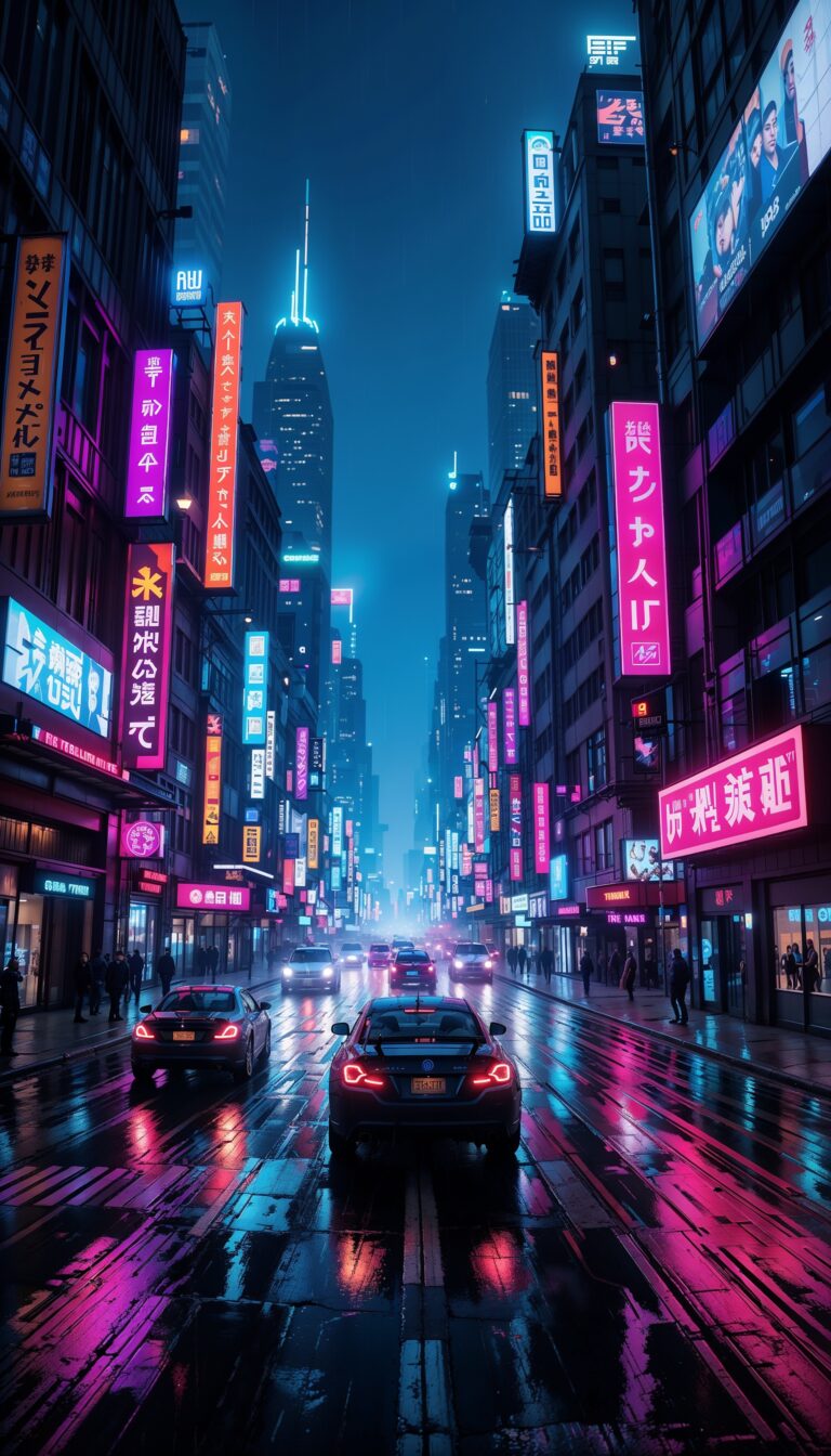 Cyberpunk_Cityscape_Night_Neon_Signs_Flying_Cars_Rain_Slicked_Streets_mobile_phone_wallpaper_HD