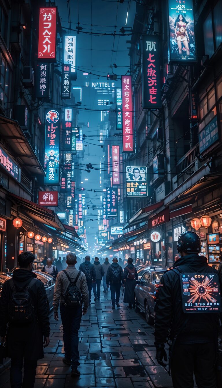 Cyberpunk_Street_Market_Holographic_Signs_Robotic_Vendors_Dystopian_Urban_Scene_mobile_phone_wallpaper_HD