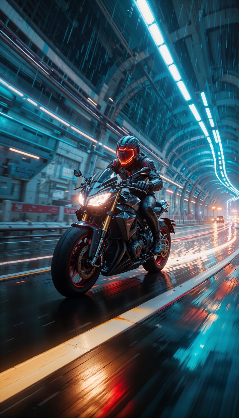 Futuristic_Motorcycle_Rider_Glowing_Helmet_Neon_Tunnel_Motion_Blur_Cyberpunk_mobile_phone_wallpaper_HD
