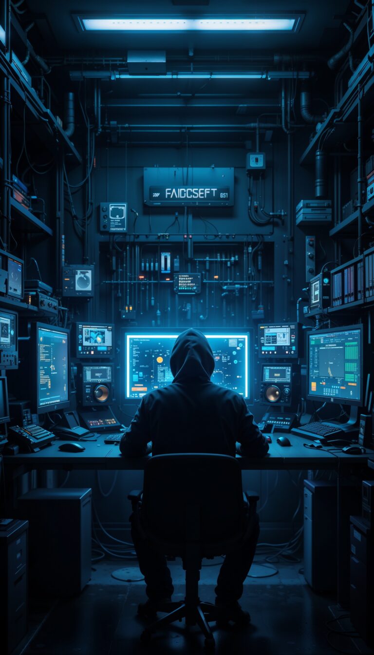 Hacker_Futuristic_Lab_Glowing_Holographic_Screens_Wires_Dark_Tech_Aesthetic_mobile_phone_wallpaper_HD