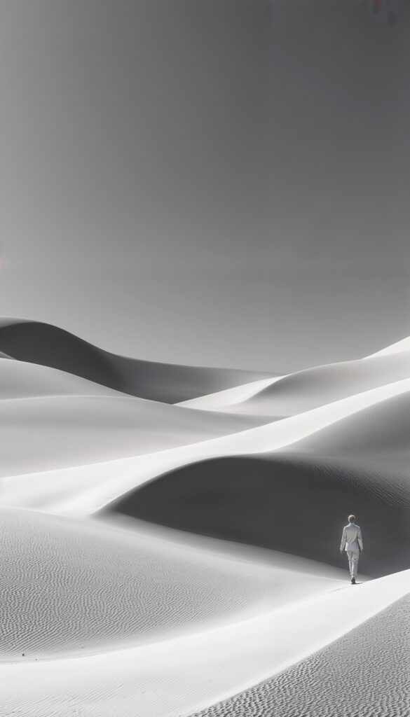 Monochrome_Abstract_Landscape_Grayscale_Minimal_Soft_Curves_Design_mobile_phone_wallpaper_HD