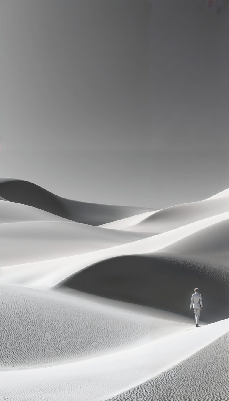 Monochrome_Abstract_Landscape_Grayscale_Minimal_Soft_Curves_Design_mobile_phone_wallpaper_HD