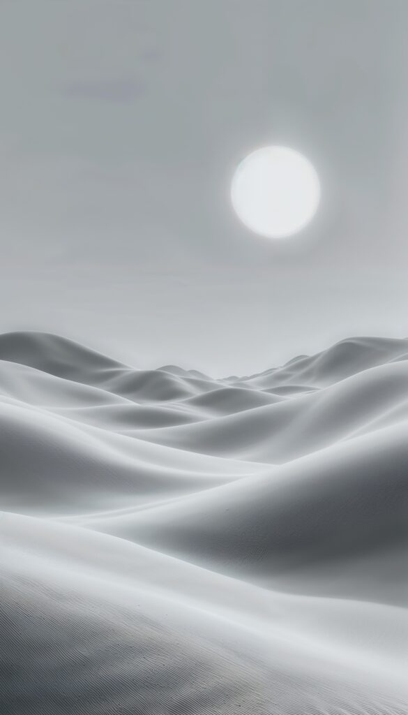 Monochrome_Abstract_Landscape_Grayscale_Minimal_Soft_Curves_Design_mobile_phone_wallpaper_HD