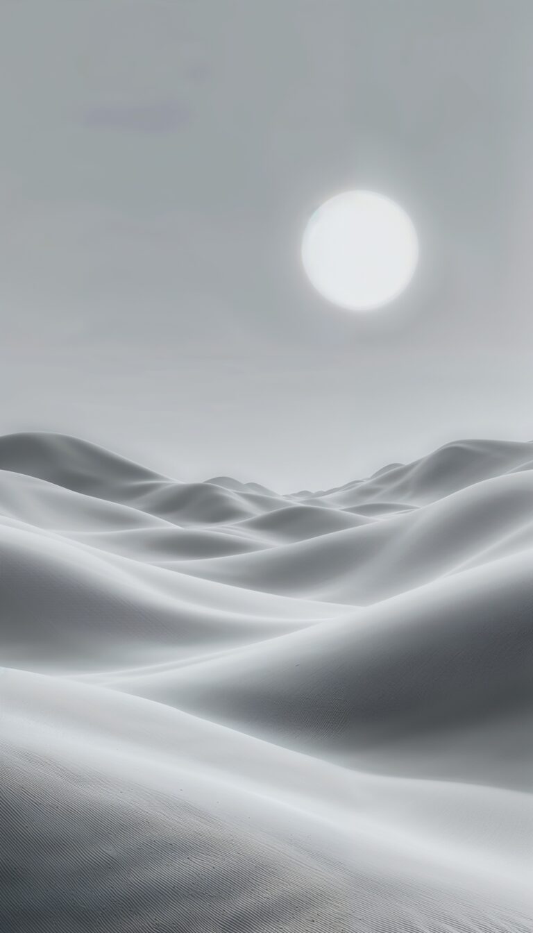 Monochrome_Abstract_Landscape_Grayscale_Minimal_Soft_Curves_Design_mobile_phone_wallpaper_HD