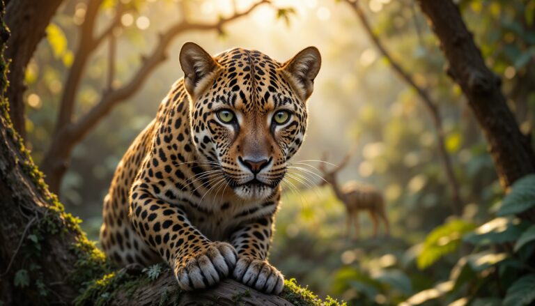 wild_leopard_close_up_jungle_habitat_ultra_realistic_4K_wallpaper_golden_green_eyes_detailed_spotted_fur_tree_branch_morning_light_photorealism_national_geographic_style_wildlife_photography