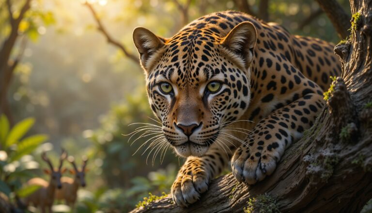 wild_leopard_close_up_jungle_habitat_ultra_realistic_4K_wallpaper_golden_green_eyes_detailed_spotted_fur_tree_branch_morning_light_photorealism_national_geographic_style_wildlife_photography