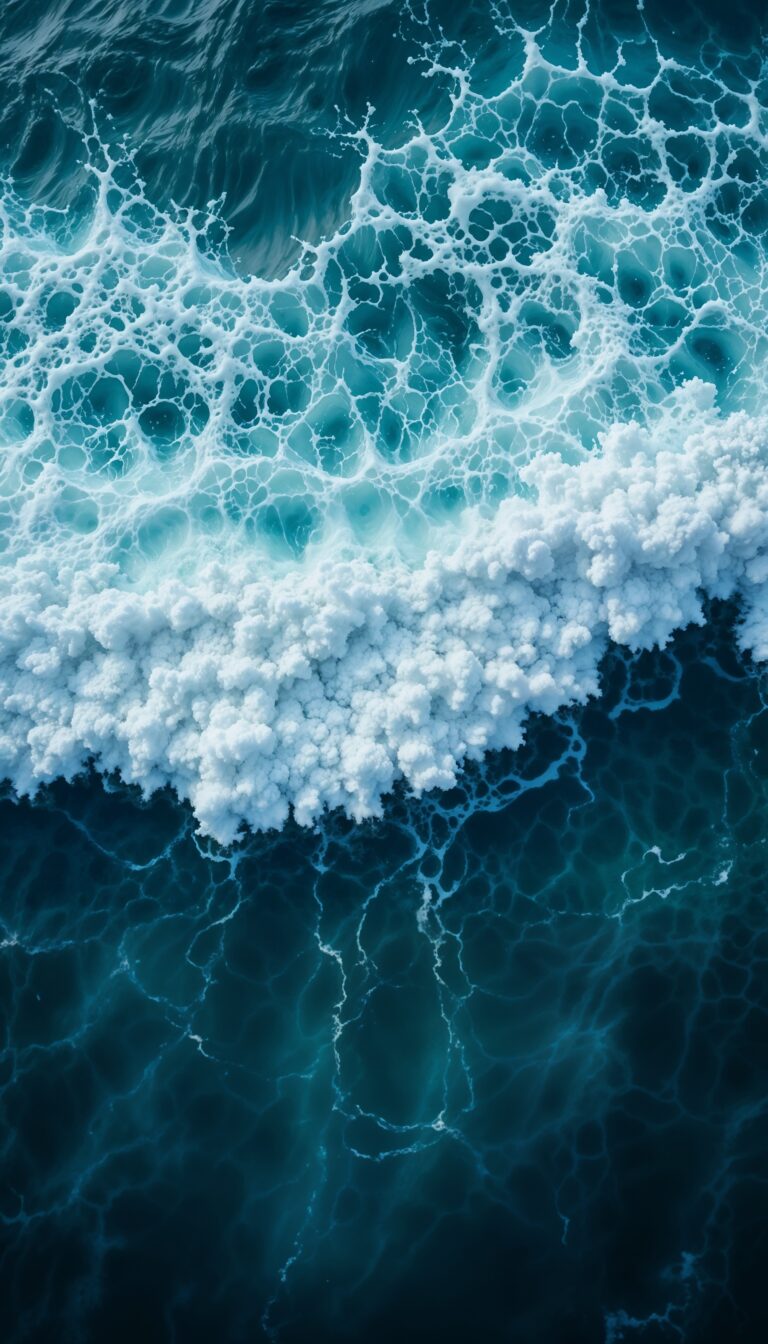 Aerial_View_Of_Ocean_Wave_With_Teal_And_Turquoise_Foamy_Pattern_mobile_phone_wallpaper_HD