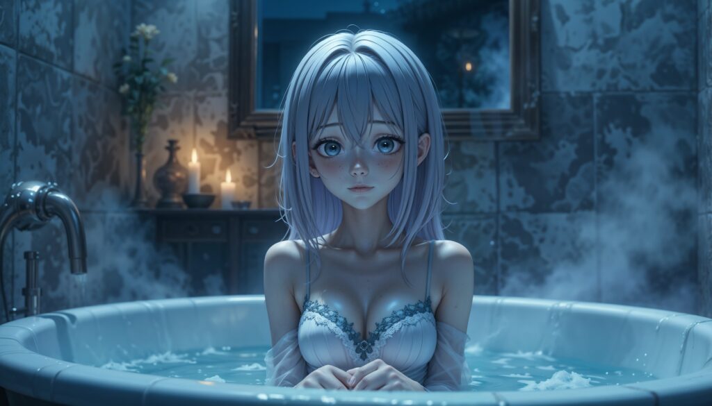 Anime_Girl_In_Bathtub_With_Tears_And_Laced_Nightgown_Candlelight_Image_Of_Sad_Anime