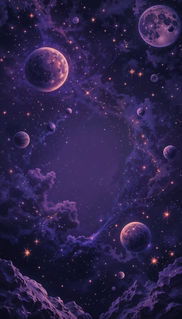 Celestial_Aesthetic_With_Planets_Stars_Moons_And_Galaxy_Background_mobile_phone_wallpaper_HD