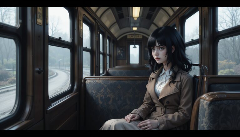 Curvy_Anime_Girl_In_Vintage_Train_With_Melancholic_Look_Elegant_Coat_Image_Of_Sad_Anime
