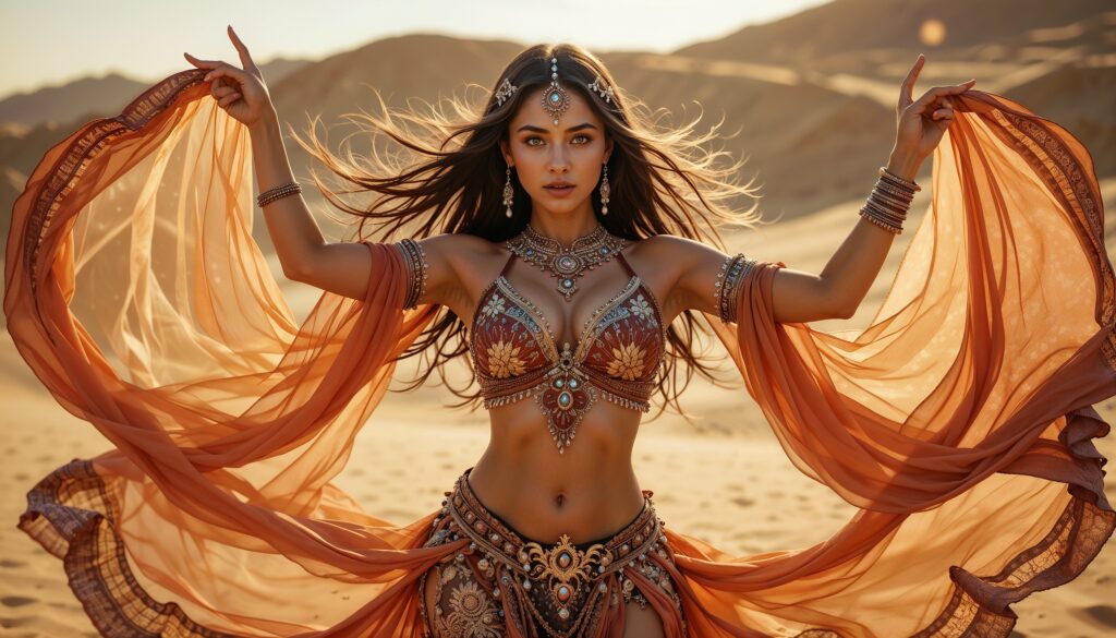 Curvy_Arabic_Belly_Dancer_In_Traditional_Costume_Full_Figure_Pose_Hyper_Realistic_4K_Photo_mobile_phone_wallpaper_HD