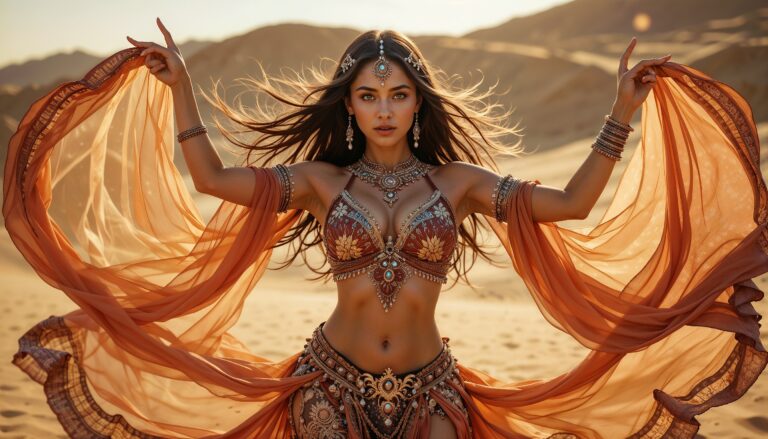 Curvy_Arabic_Belly_Dancer_In_Traditional_Costume_Full_Figure_Pose_Hyper_Realistic_4K_Photo_mobile_phone_wallpaper_HD