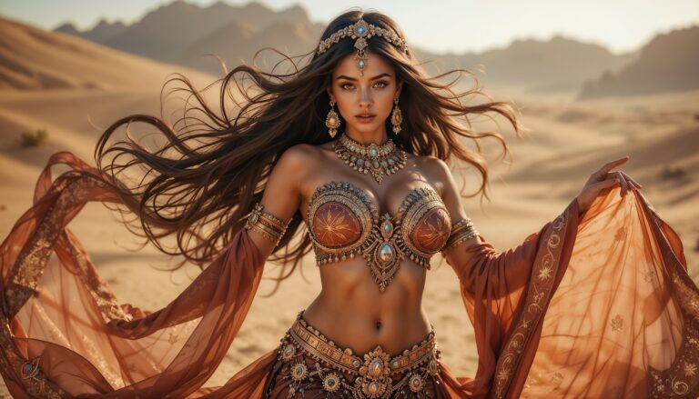 Curvy_Arabic_Belly_Dancer_In_Traditional_Costume_Full_Figure_Pose_Hyper_Realistic_4K_Photo_mobile_phone_wallpaper_HD