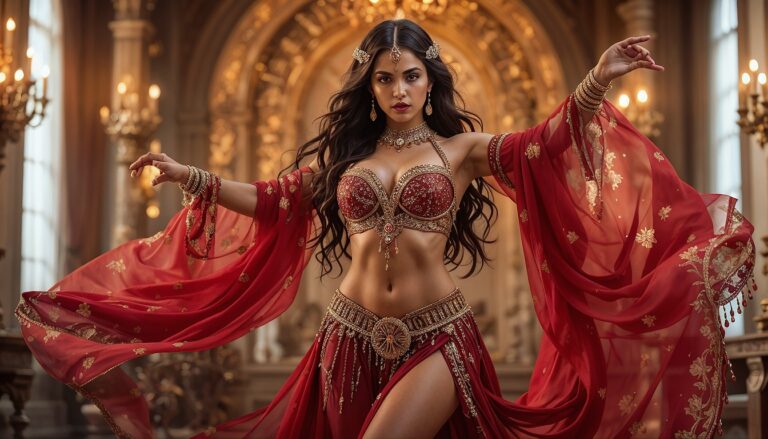 Curvy_Belly_Dancer_Arabic_Model_In_Traditional_Middle_Eastern_Costume_4K_Hyper_Realistic_Photo_Realism_mobile_phone_wallpaper_HD