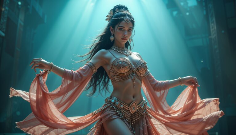 Curvy_Belly_Dancer_In_Traditional_Jeweled_Outfit_Performing_Graceful_Move_In_Hyper_Realistic_4K_Photo_Realism_Style_mobile_phone_wallpaper_HD