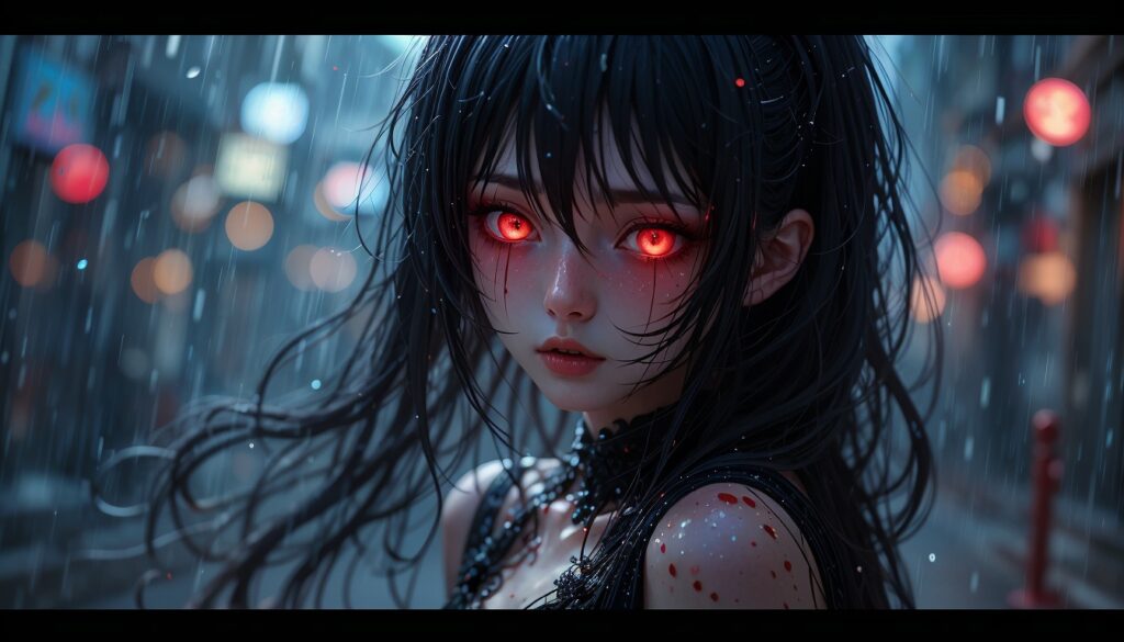Crimson Rain – Tears of Rage and Love 1 Hot_Anime_Girl_With_Glowing_Eyes_Crying_In_Rain_With_Torn_Dress_And_Tears_Image_Of_Sad_Anime
