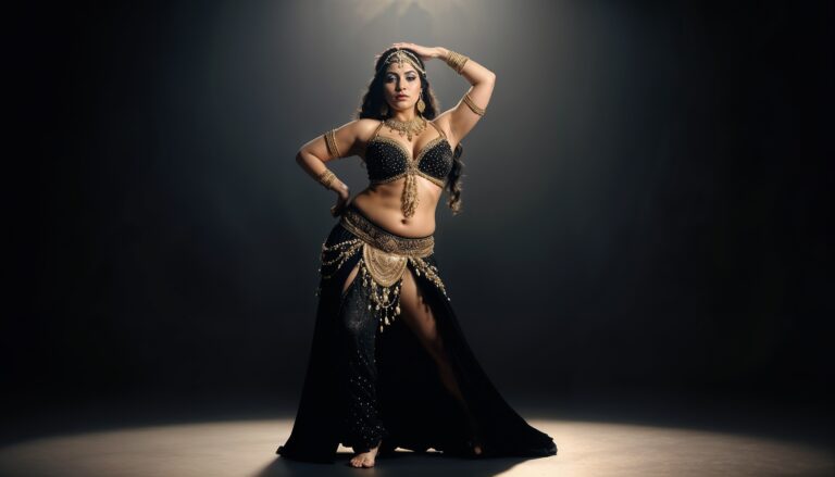 In_Dramatic_Studio_Curvy_Belly_Dancer_In_Velvet_And_Gold_Costume_mobile_phone_wallpaper_HD