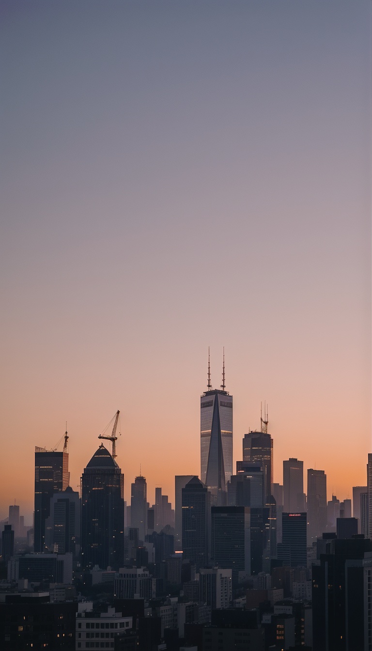 Muted_City_Skyline_At_Dusk_With_Soft_Lights_And_Gradient_Sky_mobile_phone_wallpaper_HD