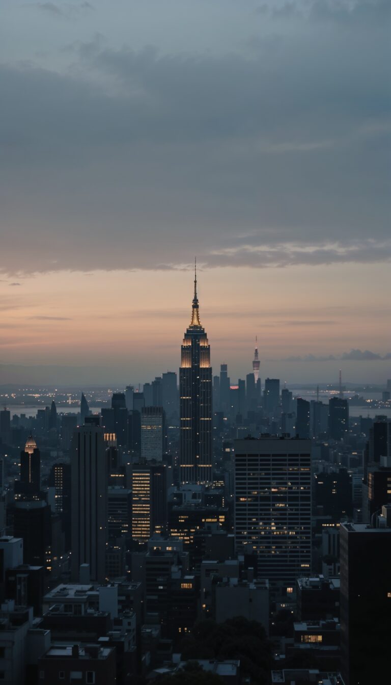 Muted_City_Skyline_At_Dusk_With_Soft_Lights_And_Gradient_Sky_mobile_phone_wallpaper_HD