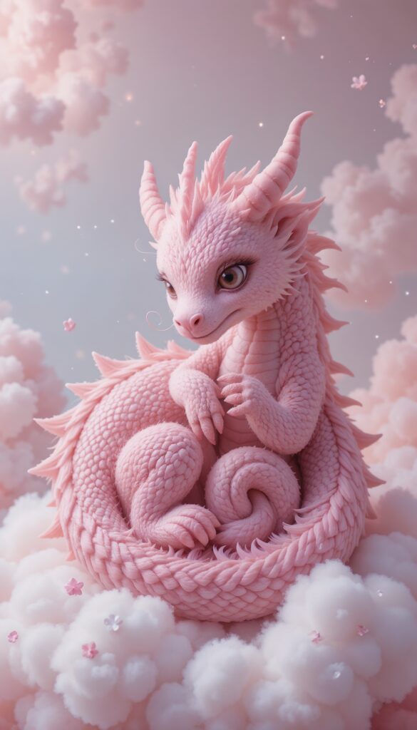 Pastel_Pink_Dragon_On_Cloud_Holding_Tiny_Plush_Star_Cute_Wallpaper_For_Phone