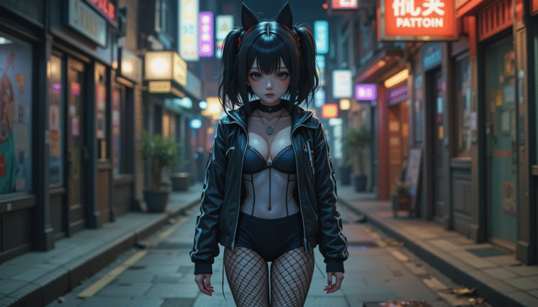Sad_Anime_Girl_In_Fishnet_Tights_Walking_Through_Neon_Alley_With_Tears_Image_Of_Sad_Anime