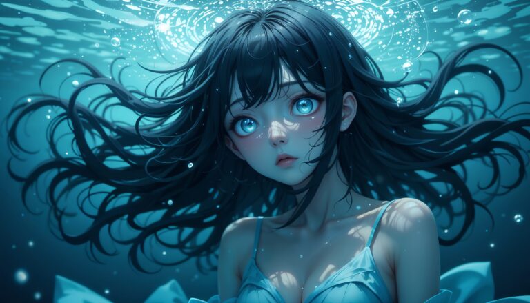 Sad_Anime_Girl_Underwater_With_Glowing_Eyes_And_Blue_Dress_Image_Of_Sad_Anime
