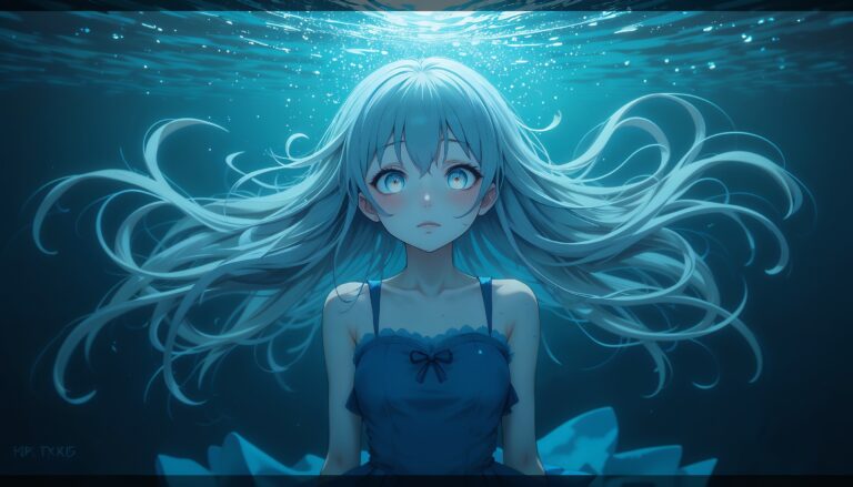Sad_Anime_Girl_Underwater_With_Glowing_Eyes_And_Blue_Dress_Image_Of_Sad_Anime