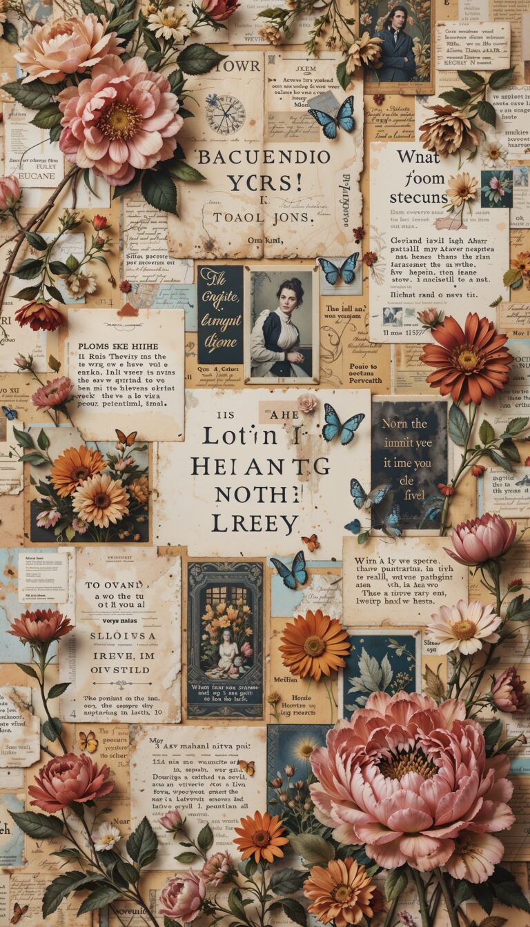 Vintage_Collage_Aesthetic_With_Flowers_And_Quotes_mobile_phone_wallpaper_HD