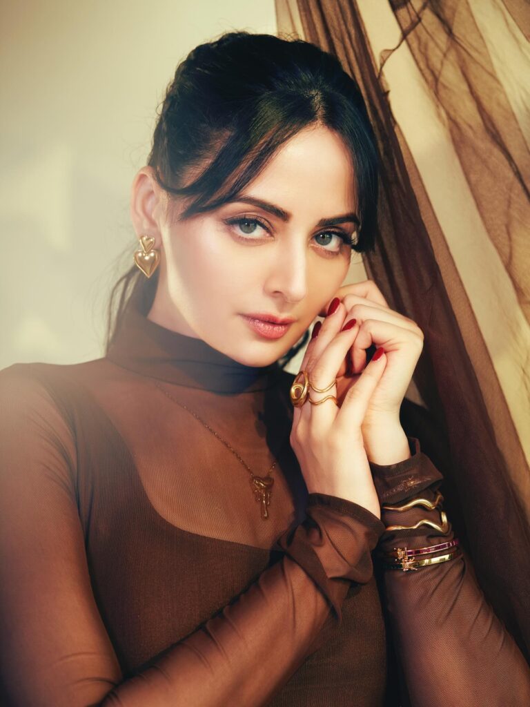 Zoya Afroz Western Sheer Skirt Look Modern Fashion photoshoot brown Bodysuit Style 2026 1