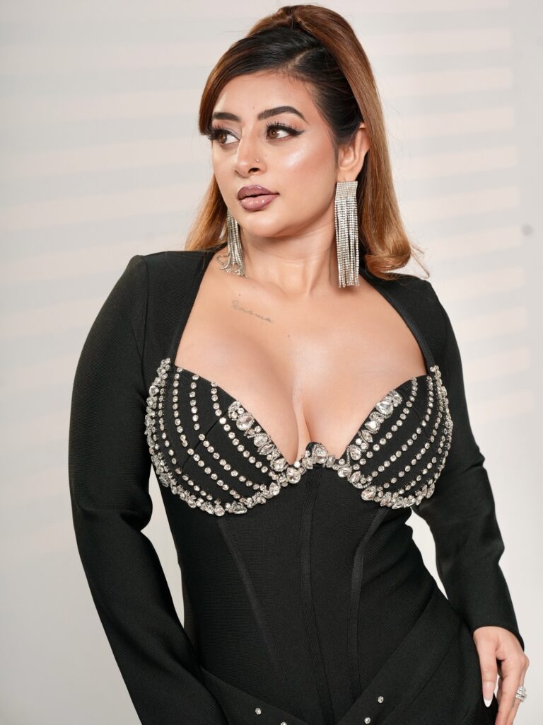 ankita dave elegant black dress actress image