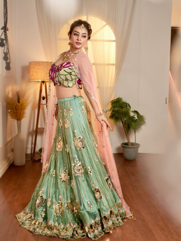 ankita dave mint green lehenga photoshoot hd 01