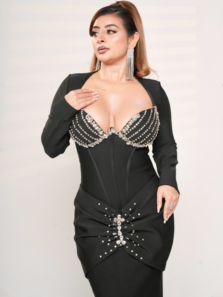 ankita dave model look black outfit photoshoot