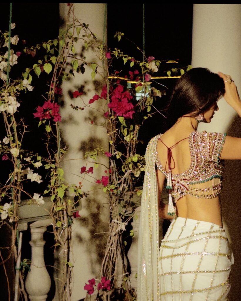 disha patani bollywood celebrity white saree images