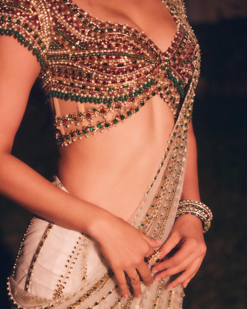 disha patani designer white saree photoshoot hd