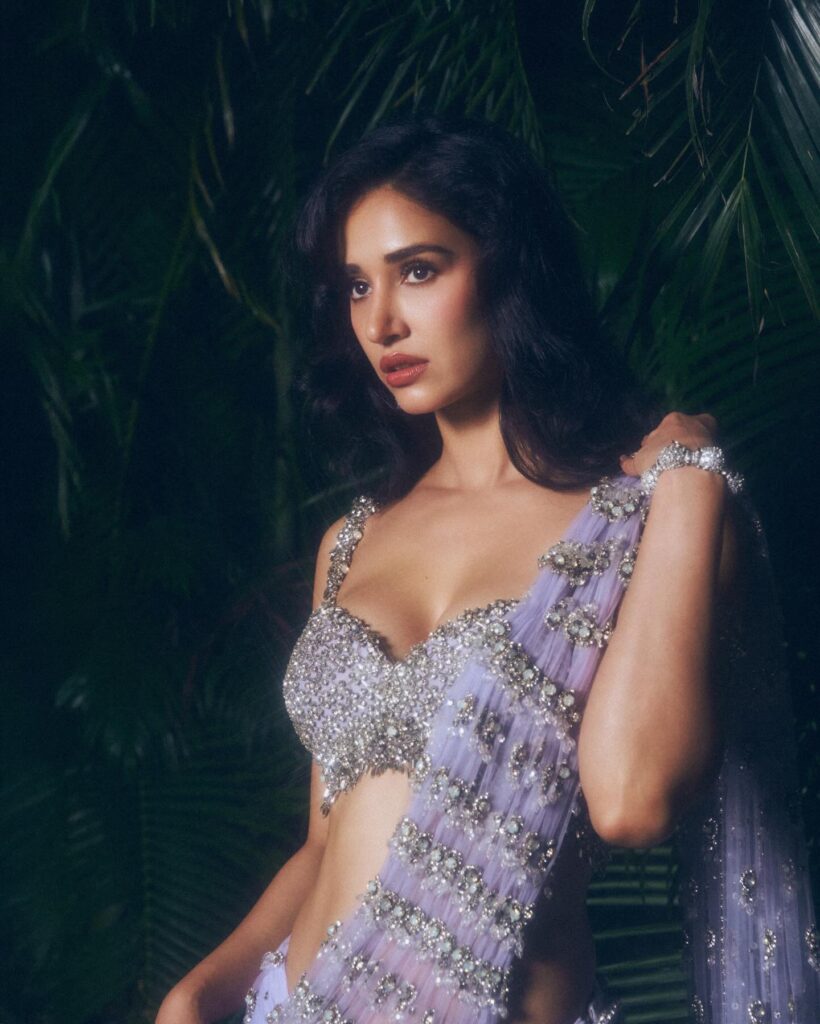 disha patani elegant purple dress hd image