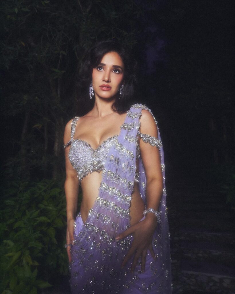 disha patani purple saree photoshoot hd