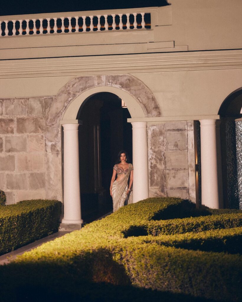 disha patani traditional indian look white saree