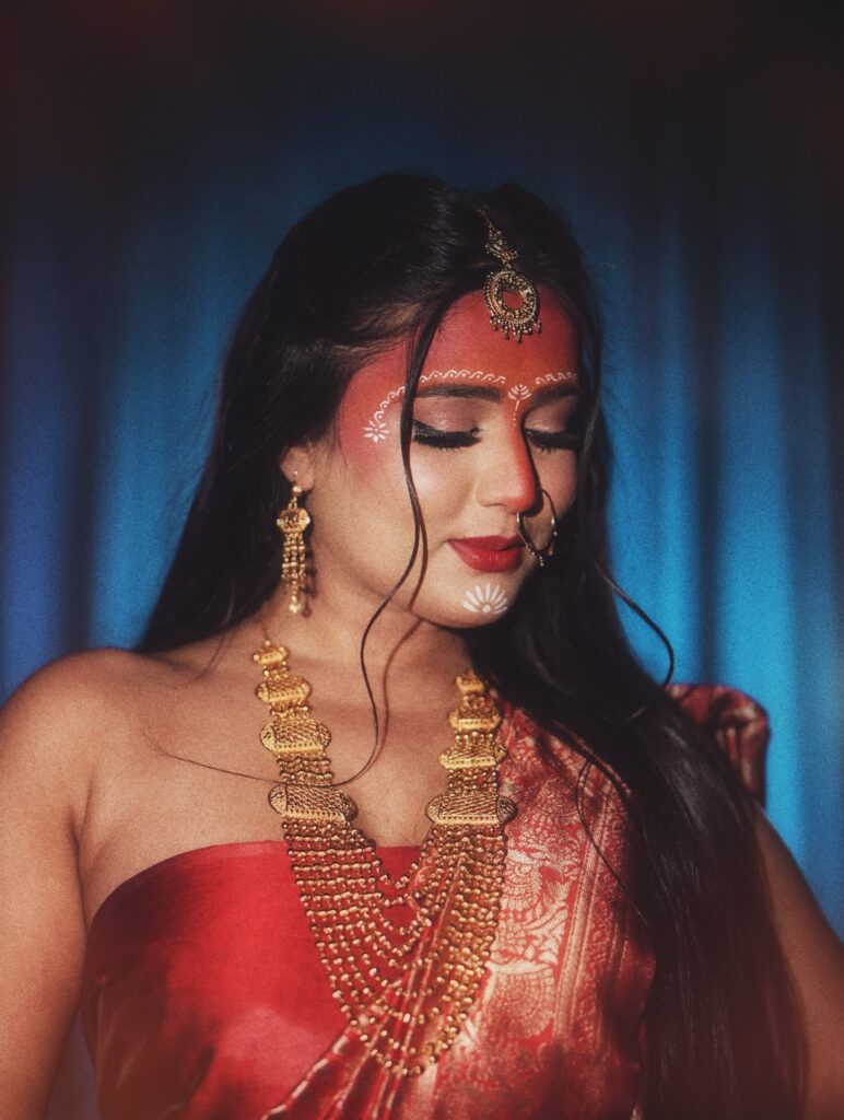 Garima Chaurasia Stuns in Traditional Red Saree – Beautiful Indian Actress Photoshoot Gallery