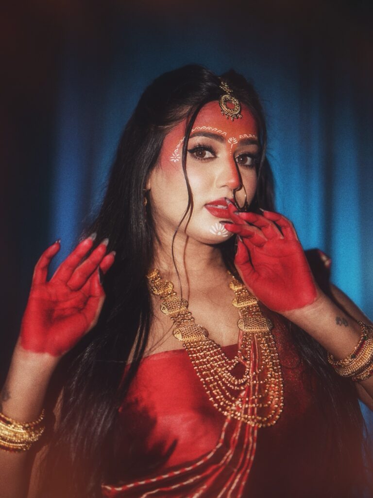 garima chaurasia red saree fashion photoshoot images